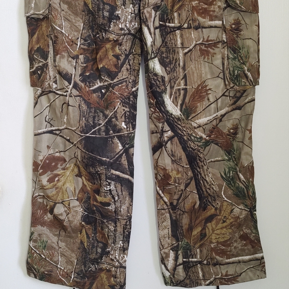 RealTree Women's Camouflage Cargo Pants with Drawstring Leg Opening - Picture 8 of 9